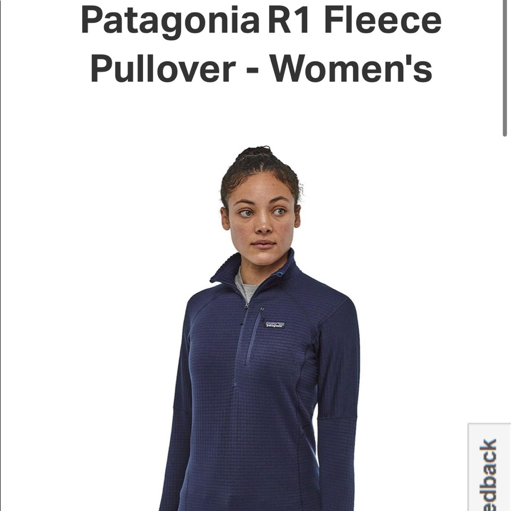 Patagonia R1 Fleece Pull Over, Sz M, classic navy